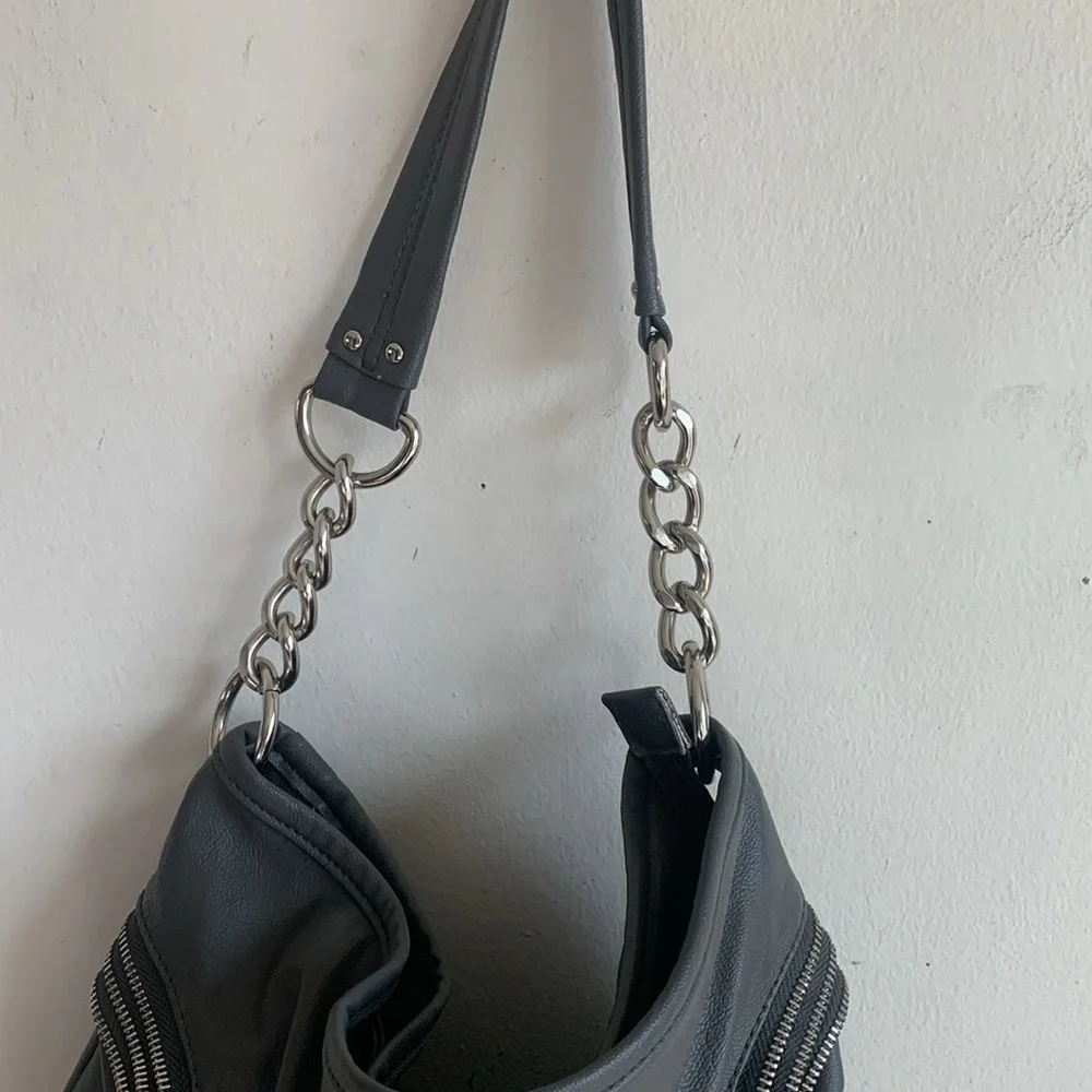 Olivia + Joy Slouchy Hobo Zipper Detail Shoulder Bag